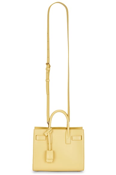 Saint Laurent Nano Sac De Jour Tote Bag in Soft Lemon
