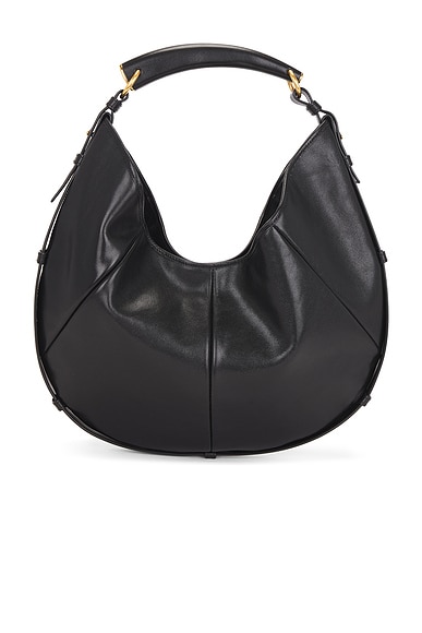 Saint Laurent Medium Mombasa Hobo Bag in Noir & Noir