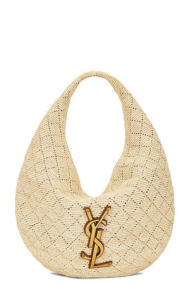 Saint Laurent Icare Hobo Bag in Naturel & Brick