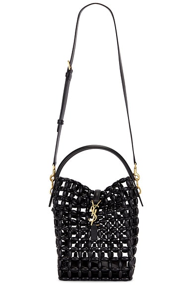 Saint Laurent Small Le 37 Supple Bucket Bag in Nero