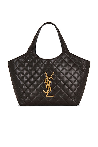 Saint Laurent Medium Icare Shopping Bag in Dark Chocolate