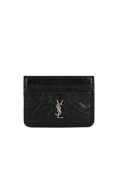 Saint Laurent Credit Card Case in Nero