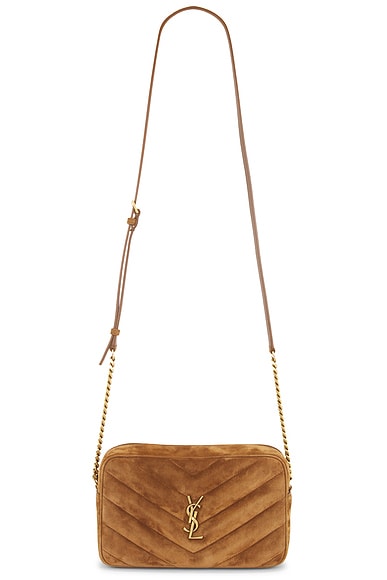 Saint Laurent Loulou Camera Bag in Caramel Cognac
