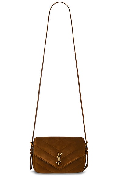 Saint Laurent Toy Loulou Crossbody Bag in Caramel Cognac