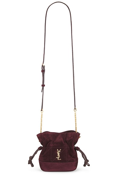 Saint Laurent Mini Jamie Shoulder Pouch in Smoky Burgundy