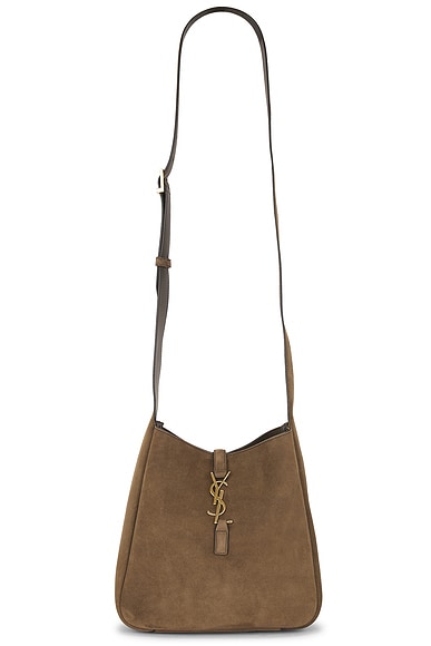Saint Laurent Small Le 5 A 7 Supple Crossbody Bag in Light Musk