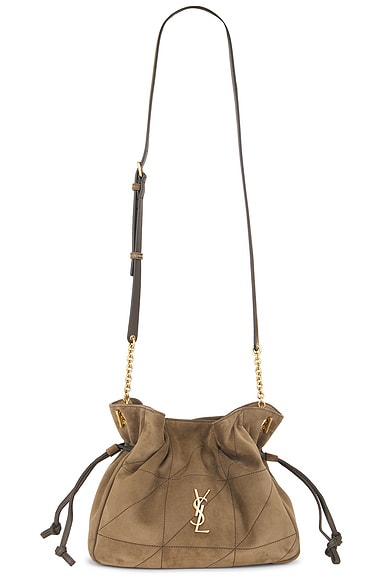 Saint Laurent Jamie Shoulder Pouch Bag in Light Musk