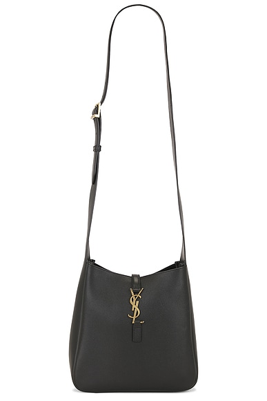 Saint Laurent Small Le 5 A 7 Supple Crossbody Bag in Black