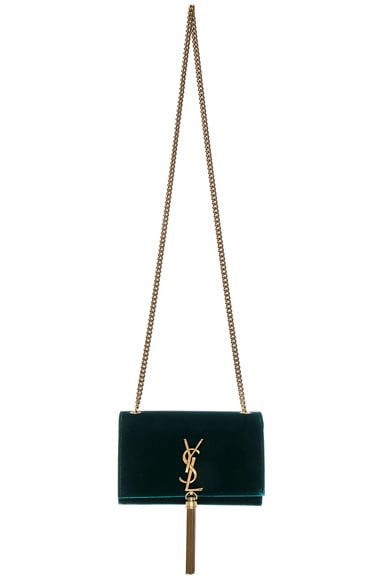 Small Velvet Monogramme Kate Tassel Chain Bag