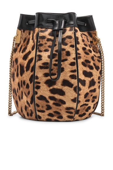 Small Talitha Leopard Bucket Bag