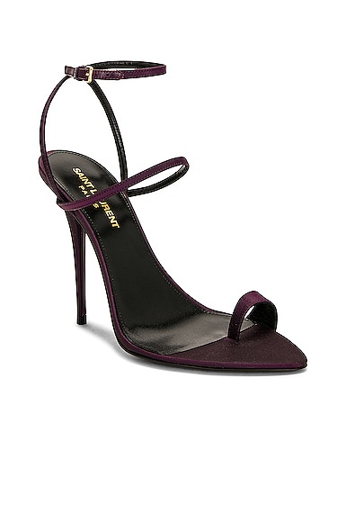 Saint Laurent Dive Sandal In Prune