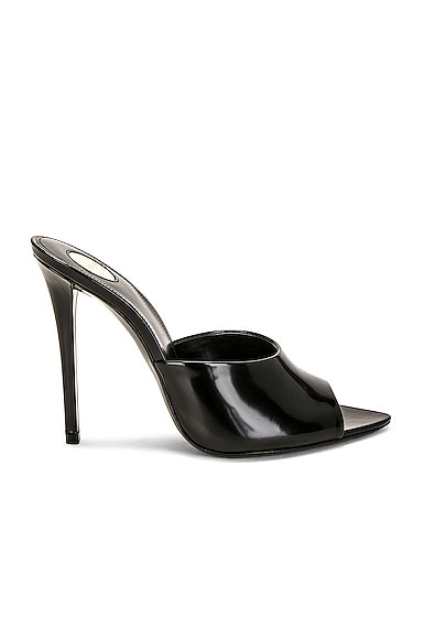Saint Laurent Goldie Mule Sandal in Black
