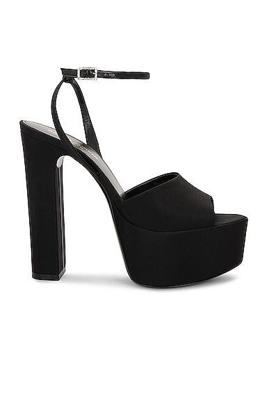 Jodie Platform Sandal in Black