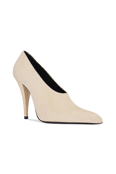 Shop Saint Laurent Nico Pump In Cream