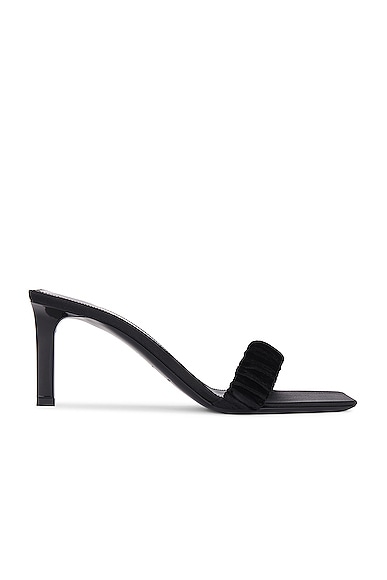 Saint Laurent Pam Mule Sandal In Black