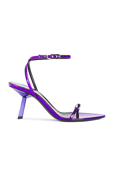 Shop Saint Laurent Kitty Sandal Sandal In Plum Violet