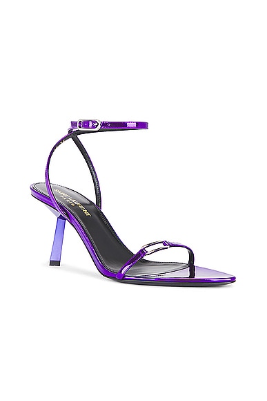 Shop Saint Laurent Kitty Sandal Sandal In Plum Violet