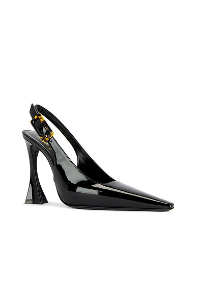 Shop Saint Laurent Dune Slingback Pump In Nero