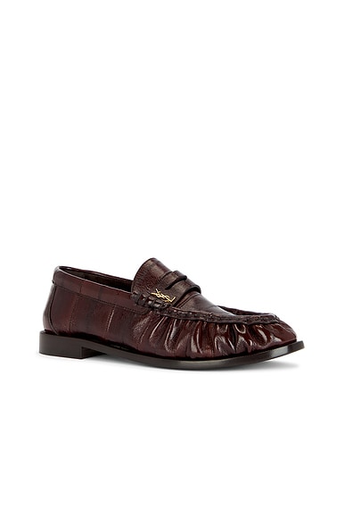 Shop Saint Laurent Le Loafer In Scotch Brown