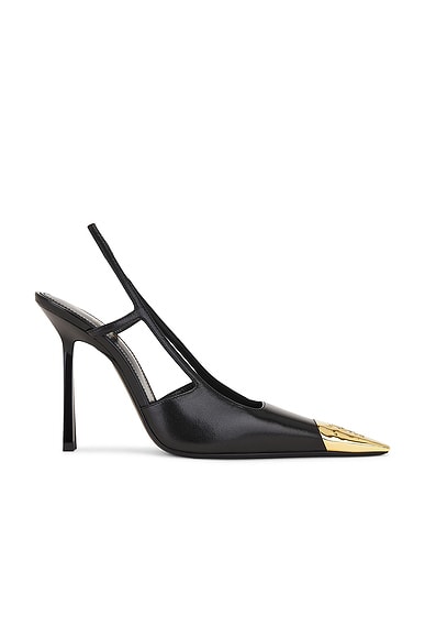 Saint Laurent Jeanne Slingback Pump in Nero