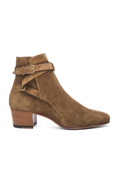 Suede Blake Buckle Boots