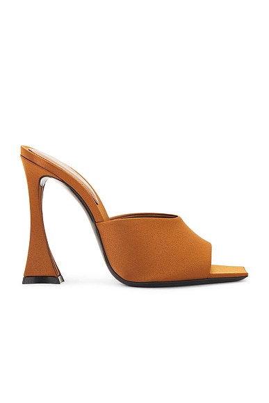 Saint Laurent Hall Mule Sandal in Autumn Brown