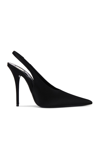Mug Slingback Pump in Noir