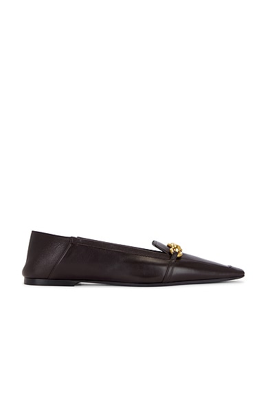 Saint Laurent Chris Flat in Harris Eagle Brown