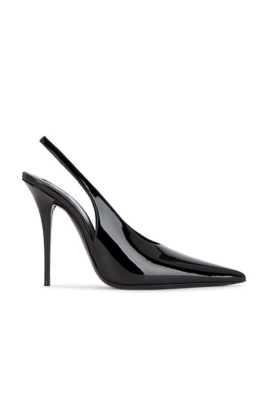 Saint Laurent Mug Slingback Pump in Nero