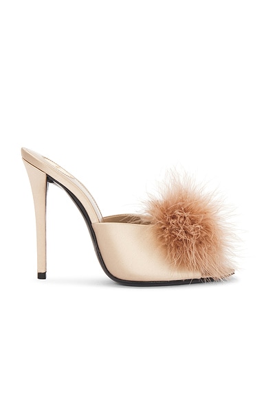 Sophia Webster Riko Stripe Leather Heels in Sky Blue Black FWRD