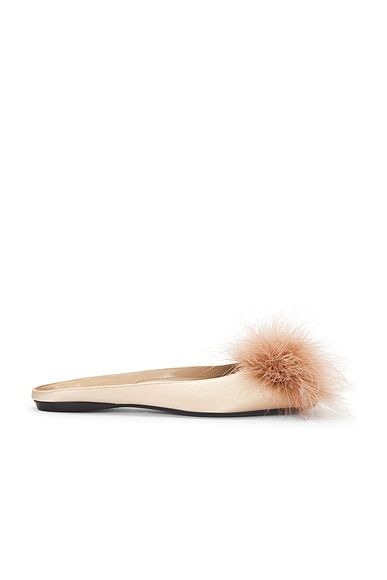 Saint Laurent Lido Flat Mule in Partridge Pink