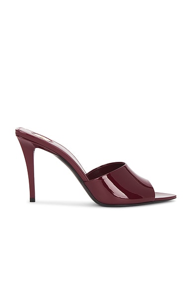 Saint Laurent Giqua Mule Sandal in Grenat
