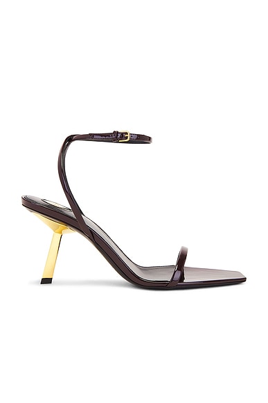 Saint Laurent Lee Sandal in Marron Glace