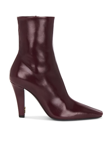 Saint Laurent Jill Boot in Vintage Bordeaux