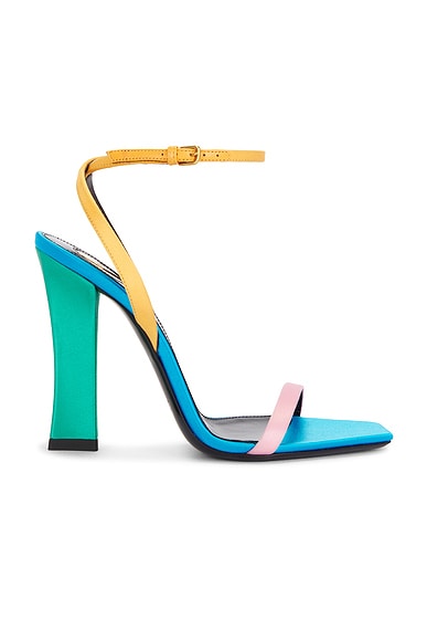 Saint Laurent Ankle Strap Sandal in Rosa & Salmon