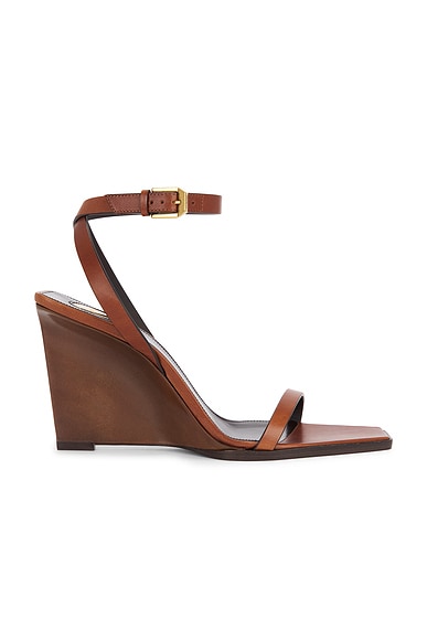 Wedge Sandal in Bruciato