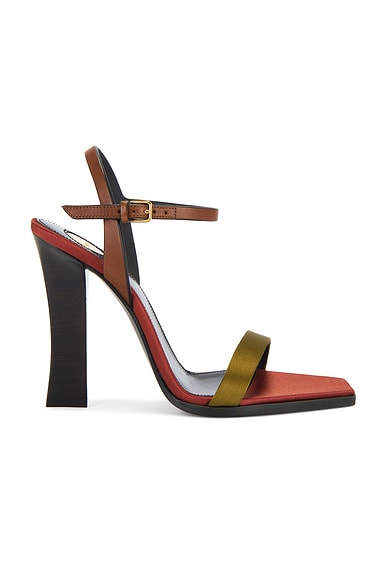 Saint Laurent Susan Sandal in Cuba Gold & Bruciato