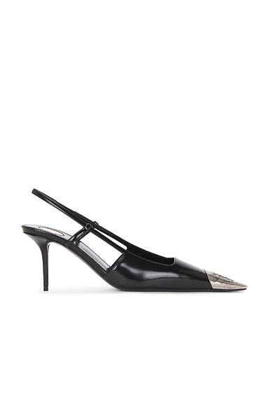 Saint Laurent Jeanne Pump in Nero