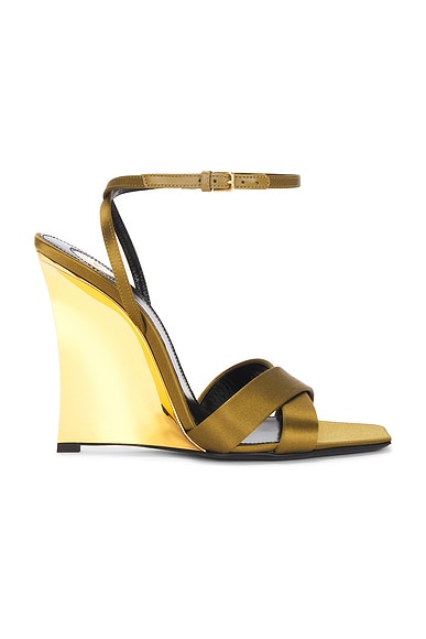 Lydia Wedge Sandal in Cuba Gold
