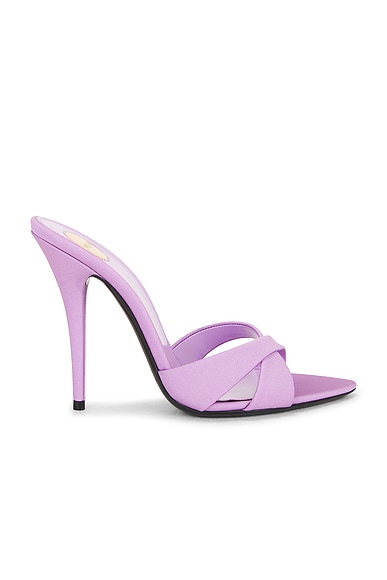 Saint Laurent Kirat Mule Sandal in Cadice Roseate