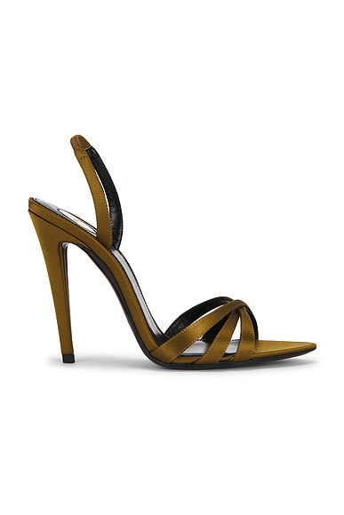 Saint Laurent Kate Sandal in Cuba Gold