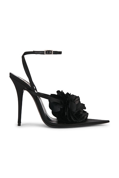 Saint Laurent Trianon Sandal in Nero