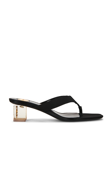 Saint Laurent Frida Bob Sandal in Nero