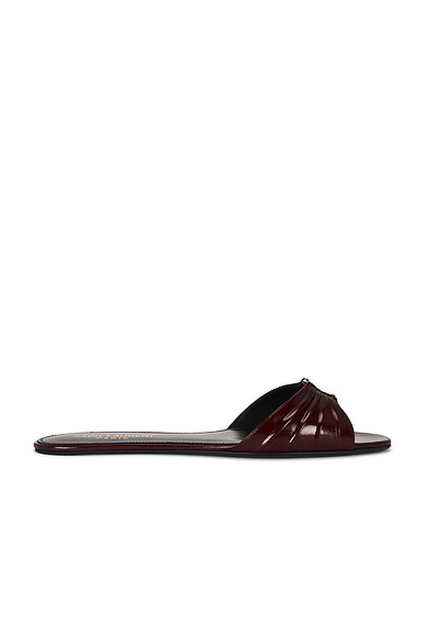 Saint Laurent Babylone Slide in Vintage Bordeaux