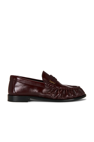 Saint Laurent Le Loafer Moccasin in Vintage Bordeaux