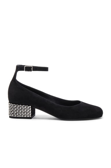Babies Suede Studded Ankle Strap Flats