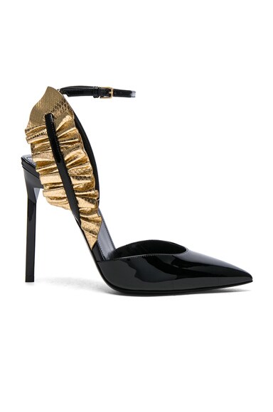 Patent Leather  Edie Ruffle Heels