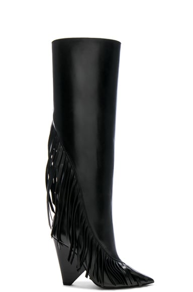 【本日特価】 Niki Laurent Saint Fringe FWRD | Black in Boots Leather 靴