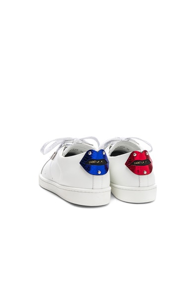 Metallic Lips Patch Court Classic Sneakers