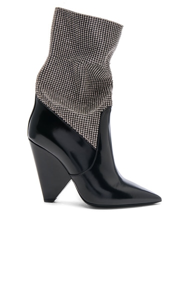 Mesh Crystal Embellished Niki Booties